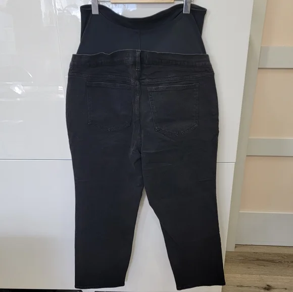 NWT Abercrombie & Fitch Maternity Ankle Straight Black Jeans Women’s 32 Short - Picture 6 of 17